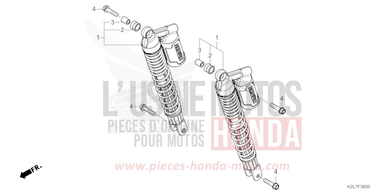 KISSEN, HINTEN von ADV 350 MAT CARNELIAN RED METALLIC (R384) von 2023